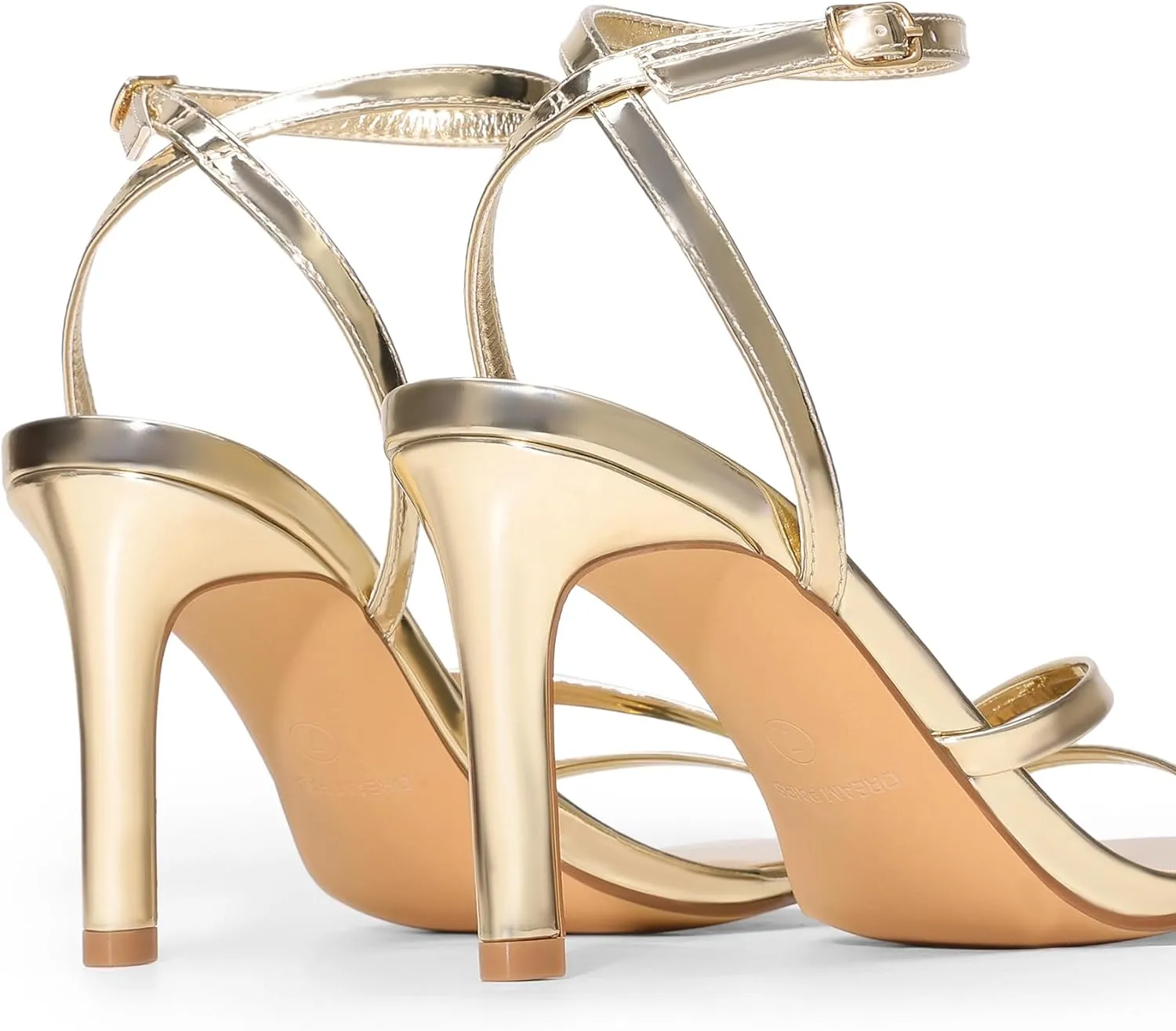 DREAM PAIRS Womens High Stilettos Heels Open Toe Square Sandals Ankle Strap Pumps Sexy Comfort Strappy Dress Shoes Party Wedding Heeled Sandals