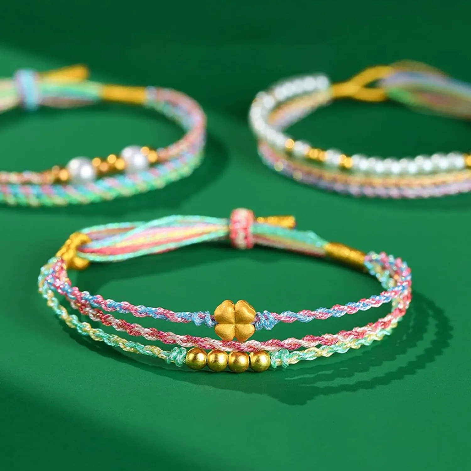 Ethnic Style Hand-Woven Bracelets Multilayer Colorful Adjustable Handmade Hand Strap Charm Jewelry Accessories