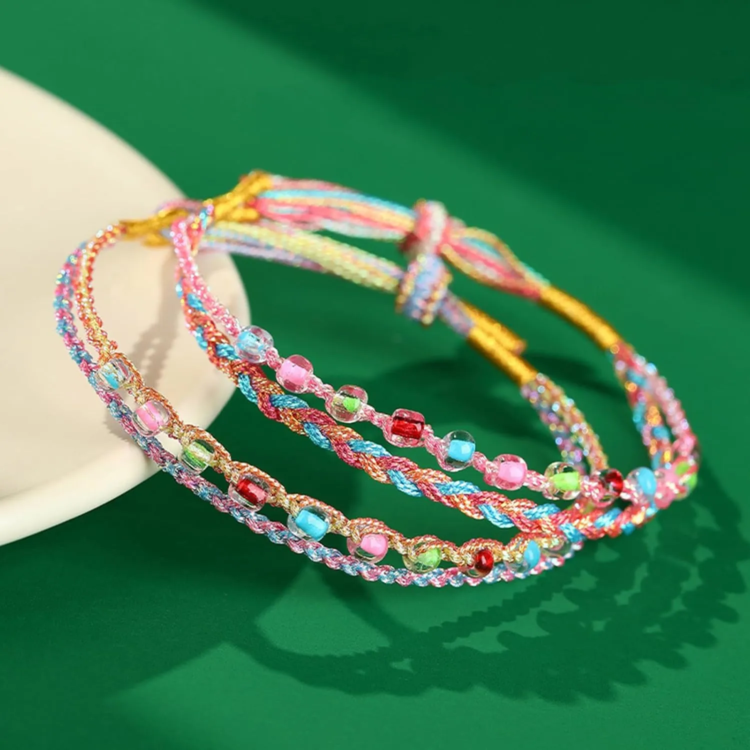 Ethnic Style Hand-Woven Bracelets Multilayer Colorful Adjustable Handmade Hand Strap Charm Jewelry Accessories