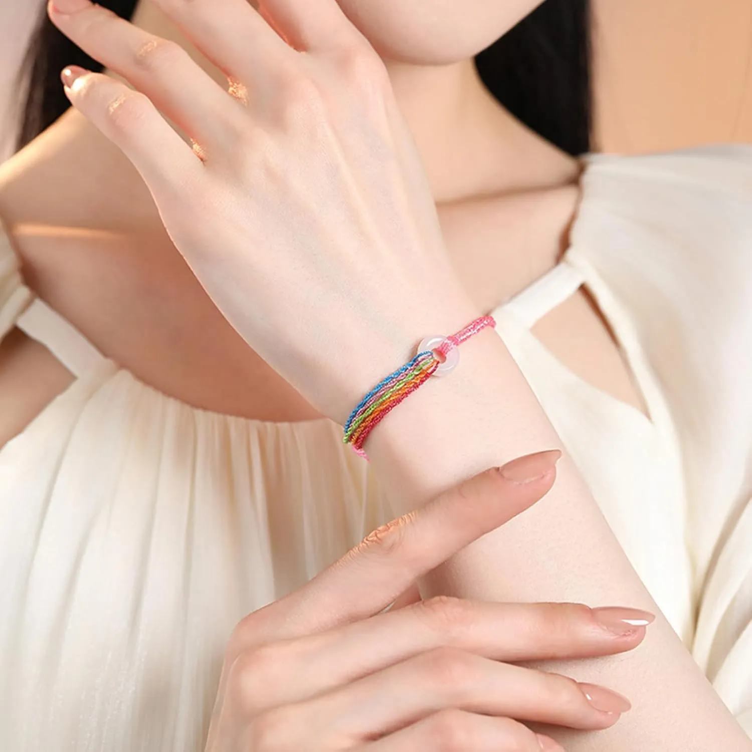 Ethnic Style Hand-Woven Bracelets Multilayer Colorful Adjustable Handmade Hand Strap Charm Jewelry Accessories