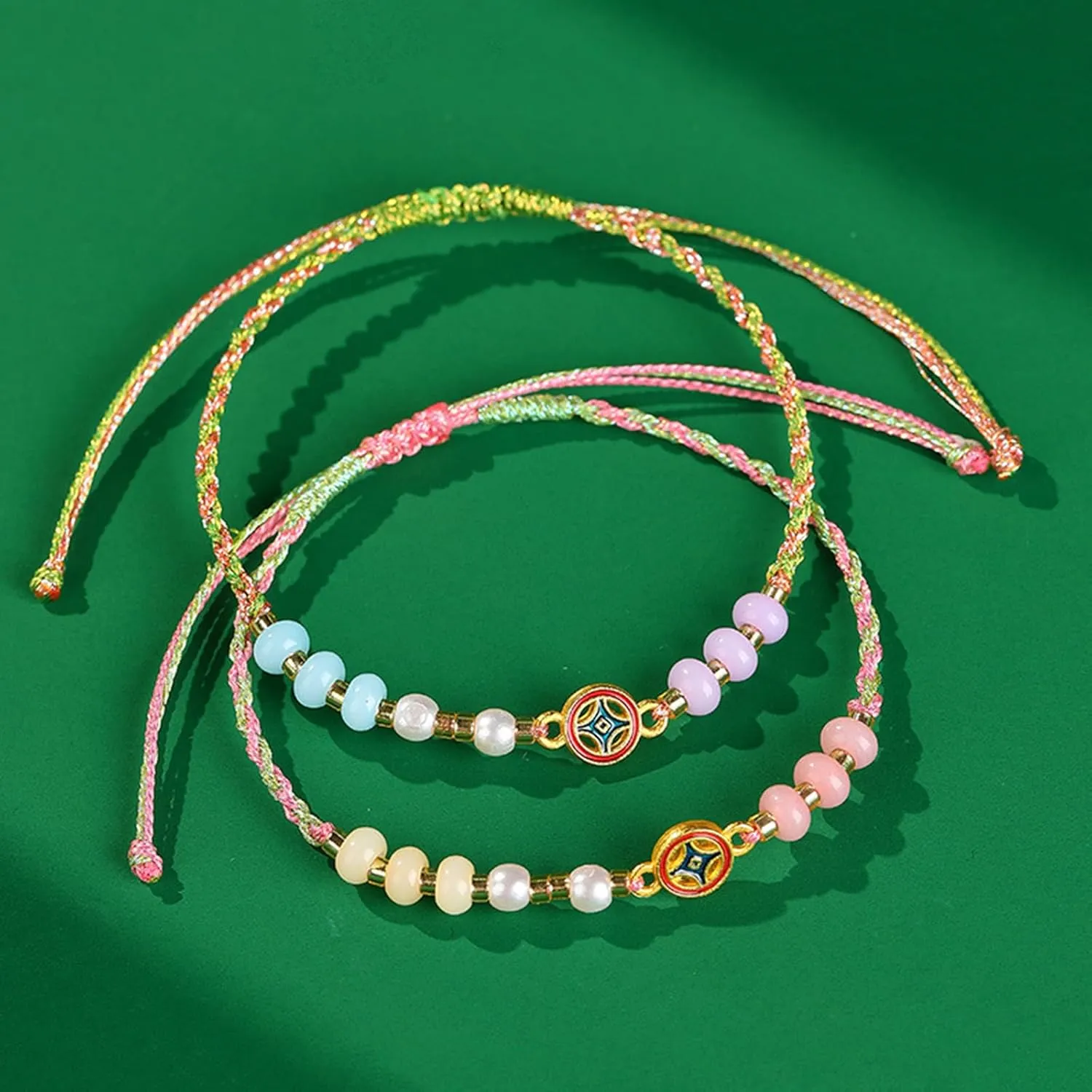 Ethnic Style Hand-Woven Bracelets Multilayer Colorful Adjustable Handmade Hand Strap Charm Jewelry Accessories
