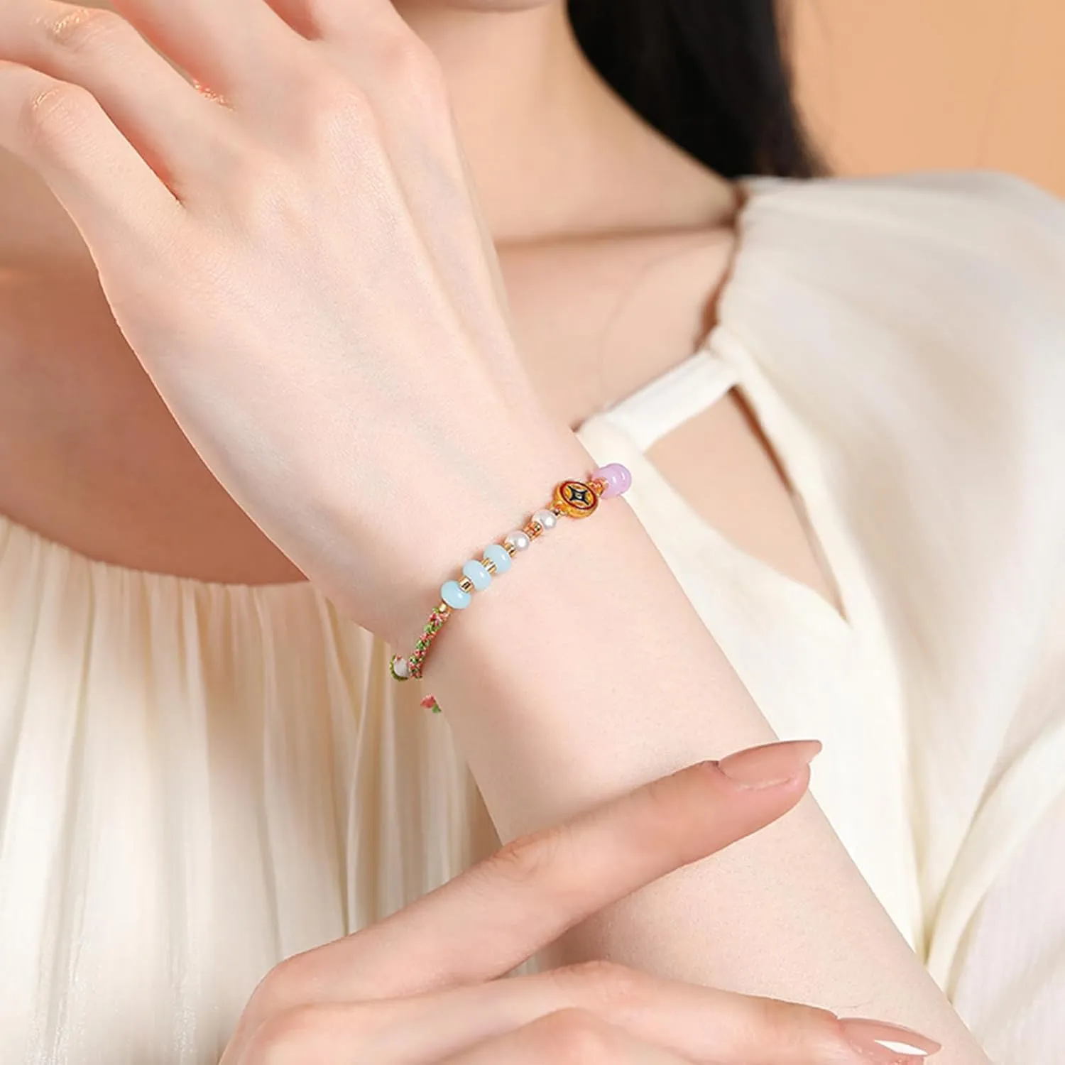 Ethnic Style Hand-Woven Bracelets Multilayer Colorful Adjustable Handmade Hand Strap Charm Jewelry Accessories