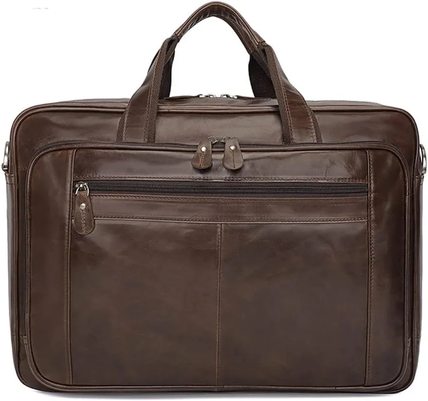European And American Retro Leather Men's Bag Leather Briefcase Handbag Computer Bag