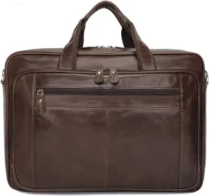 European And American Retro Leather Men's Bag Leather Briefcase Handbag Computer Bag
