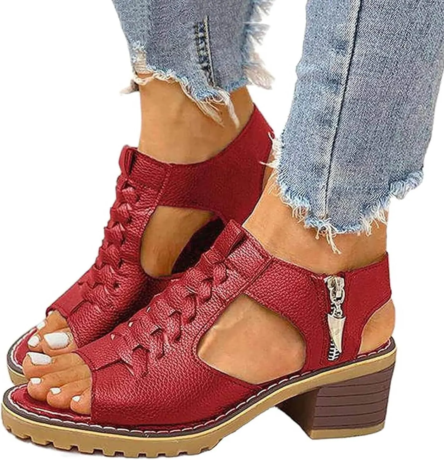 Fanyil Women's Comfy Orthotic Sandals,Fanyil Womens Sandals,Women Dressy Comfortable Wedges Chunky Heels Dress Shoes