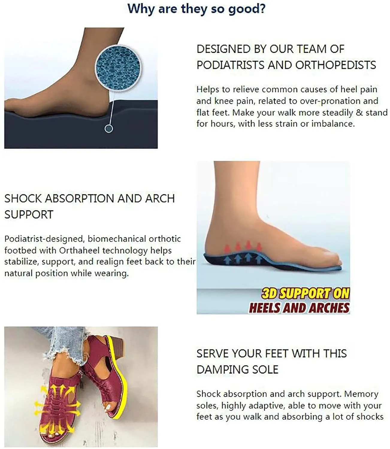 Fanyil Women's Comfy Orthotic Sandals,Fanyil Womens Sandals,Women Dressy Comfortable Wedges Chunky Heels Dress Shoes