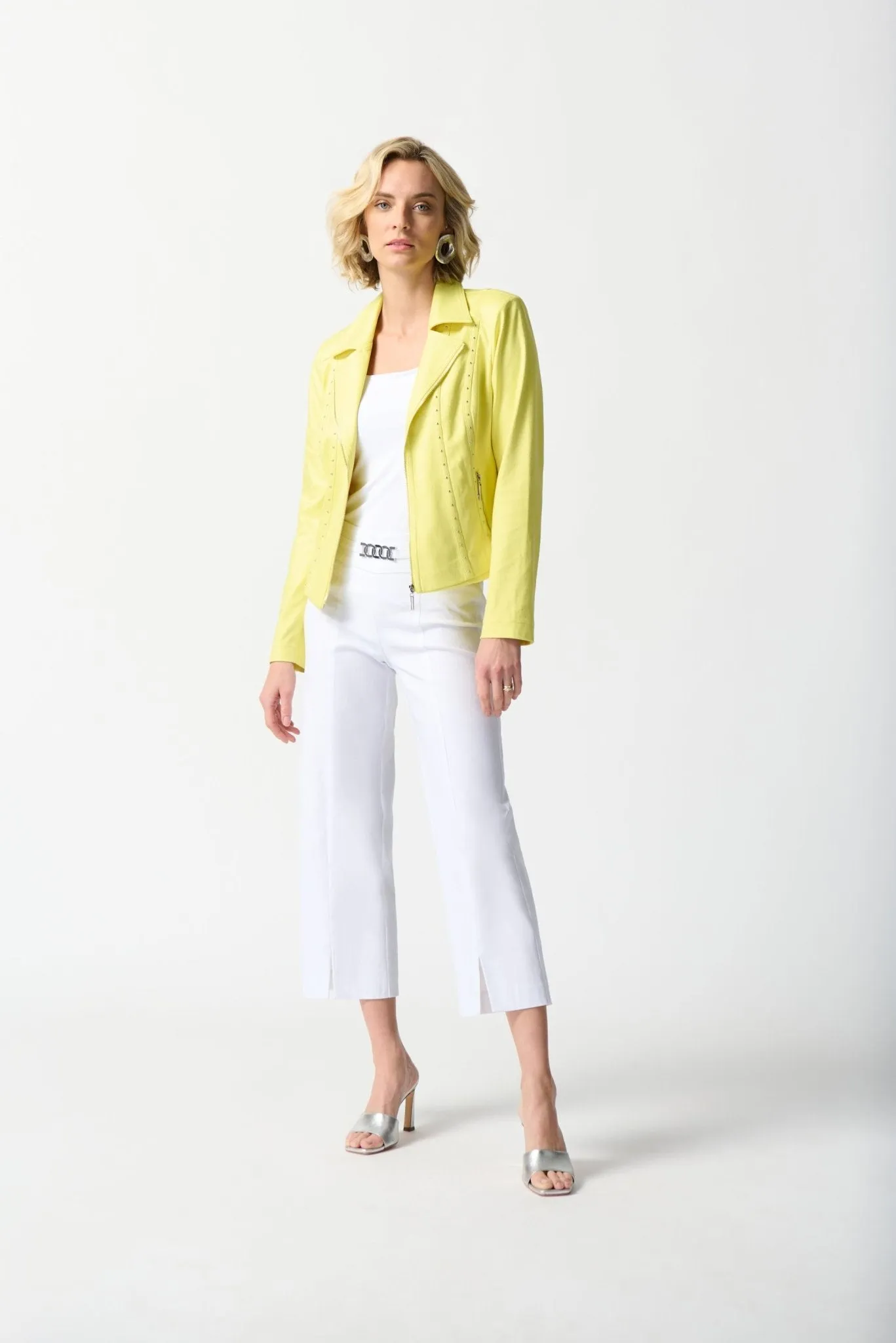 Foiled Suede Jacket Style 242908 | Yellow