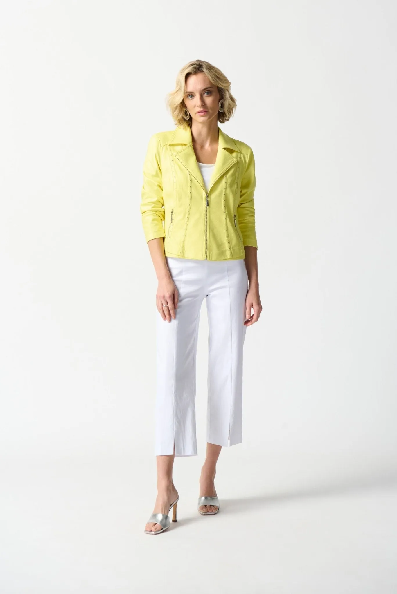 Foiled Suede Jacket Style 242908 | Yellow