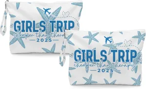 Fokongna 2PCS Girls Trip Gifts Favors Starfish Wet Bag Wet Dry Bag Beach Bag for Swimsuit Toiletry Bag Travel Essentials For Women, Beach Travel Gym Wet Dry Bag for Swimsuit Dirty Diaper Bag Gifts