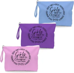 Fokongna 3PCS Girls Trip Gifts Wet Bag Wet Dry Bag Beach Bags Favors, for Swimsuit Toiletry Travel Essentials For Women, Beach Travel Gym for Swimsuit Dirty Diaper Bags