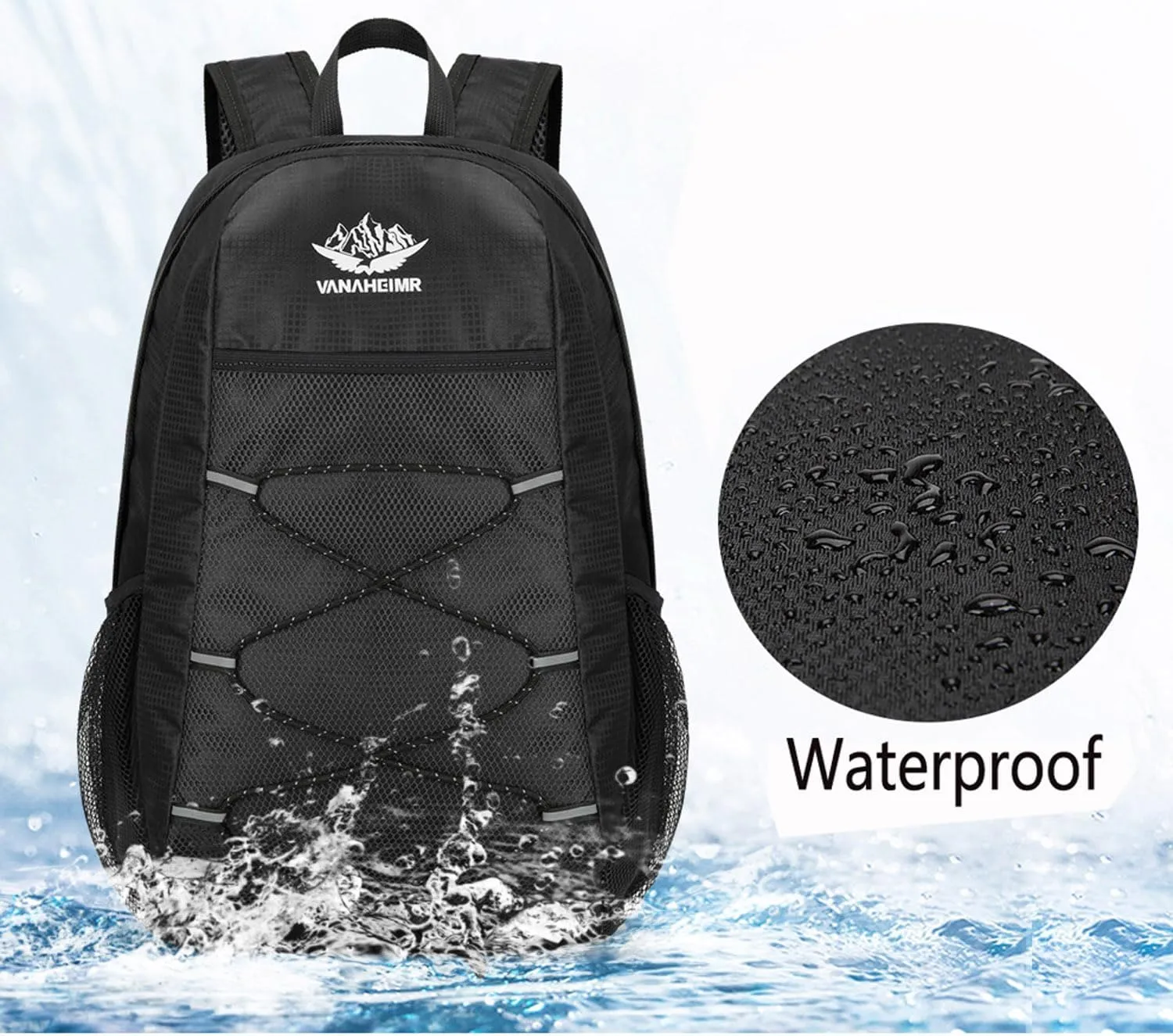 Foldable Ultra Lightweight Hiking Backpack for Outdoor Adventures,Water Resistant Backpack for Travel Camping Outdoor Hiking Daypack
