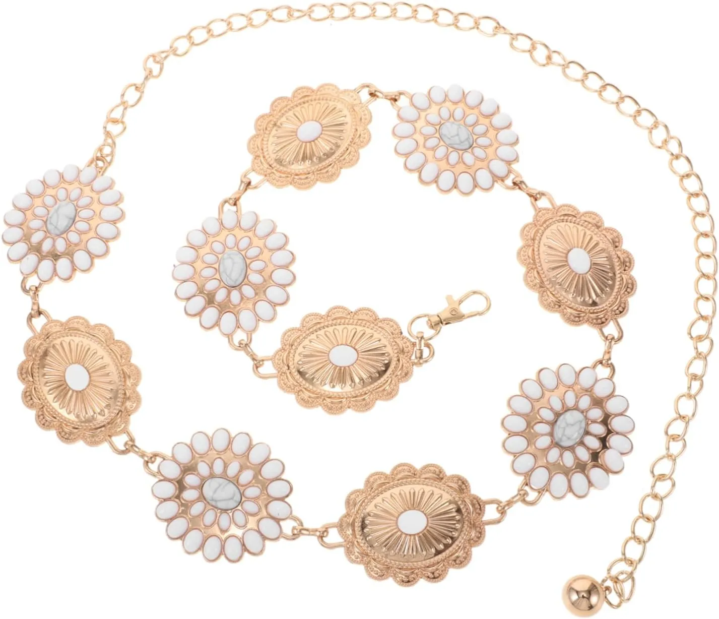 GALPADA Antique Waist Chain for Women Adjustable Body Jewelry Distinctive Metal Design Durable and Stylish for Festivals and Daily Wear