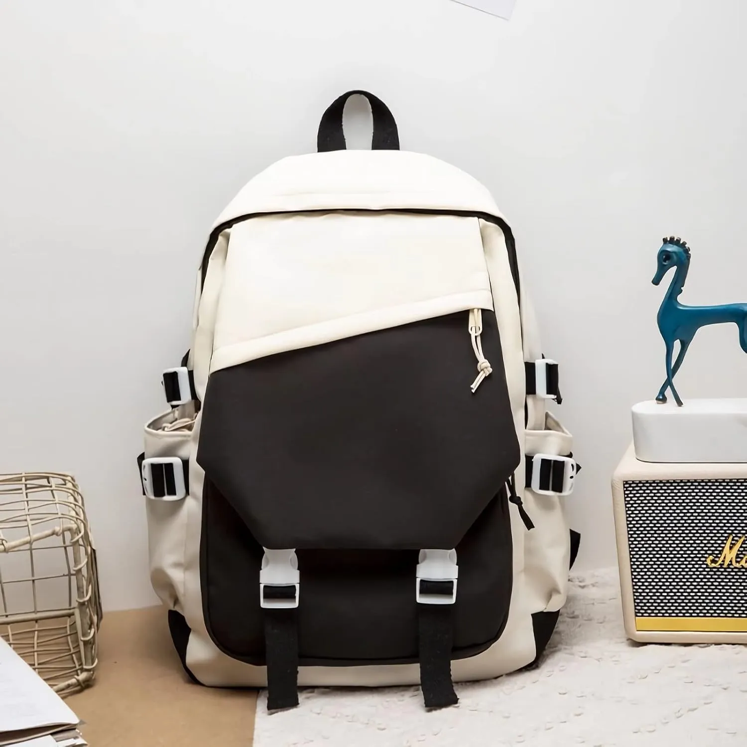 Genshin Impact Backpack Hutao Backpack Printed Laptop Bookbag 17" Large Capacity Travel BackPack With Gift