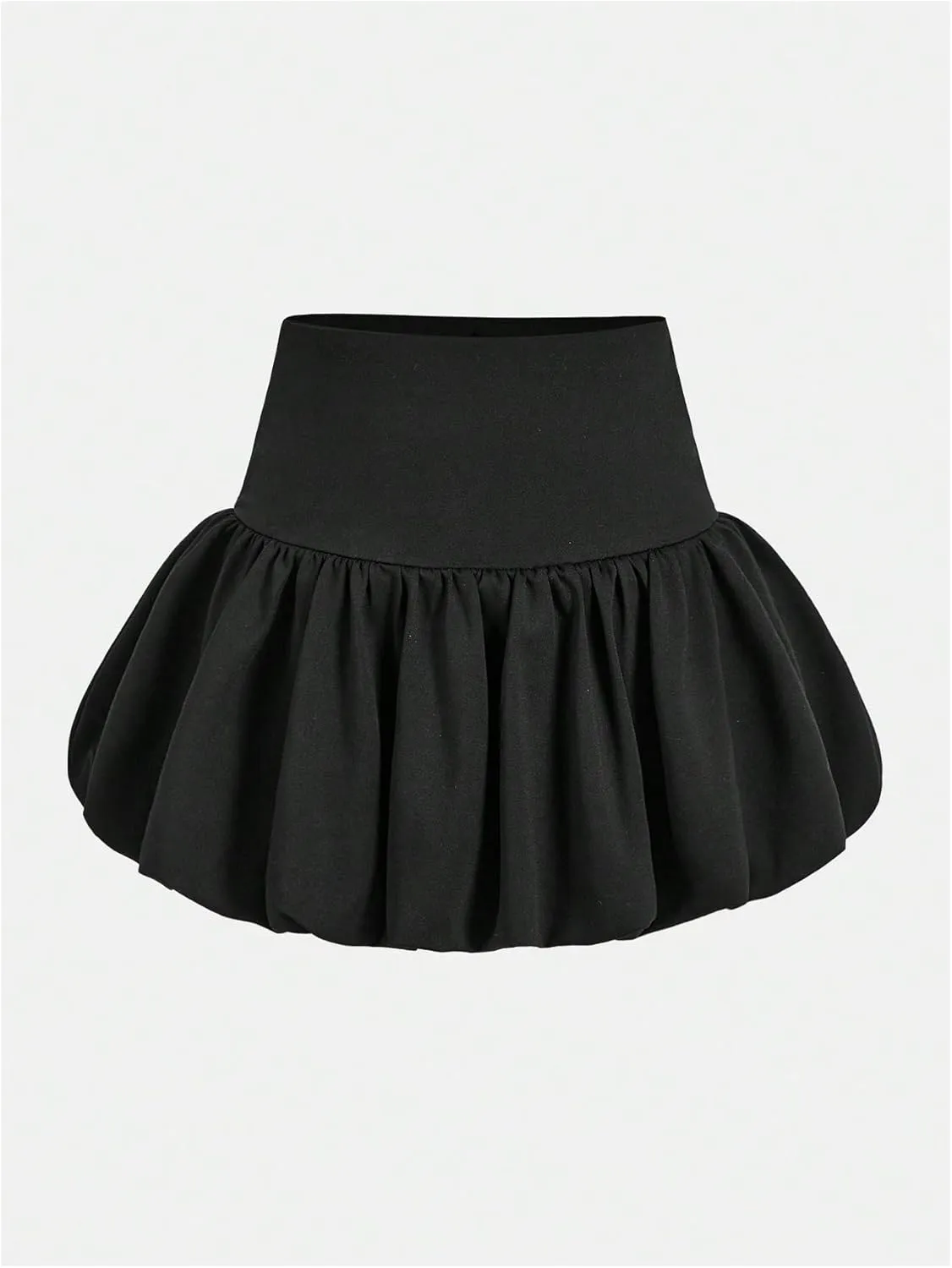 Girl's Y2k Bubble Skirt Bloomer Mini Skirt Elastic High Waist Skirts Flared A Line Skort Dressy Casual Skirts