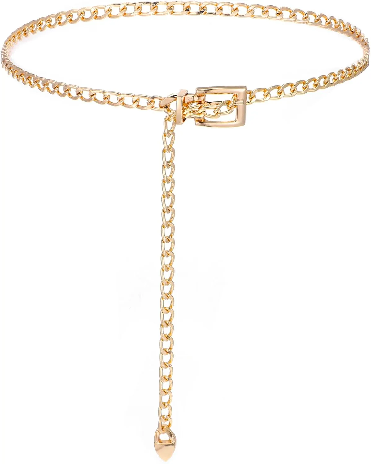 Gold Chain Belt Waist Chain Belt Women Ladies Metal Adjustable Body Waist Link Belts Fashion Multilayer Chains Belts for Jeans Dresses Sweater Coat Supplies