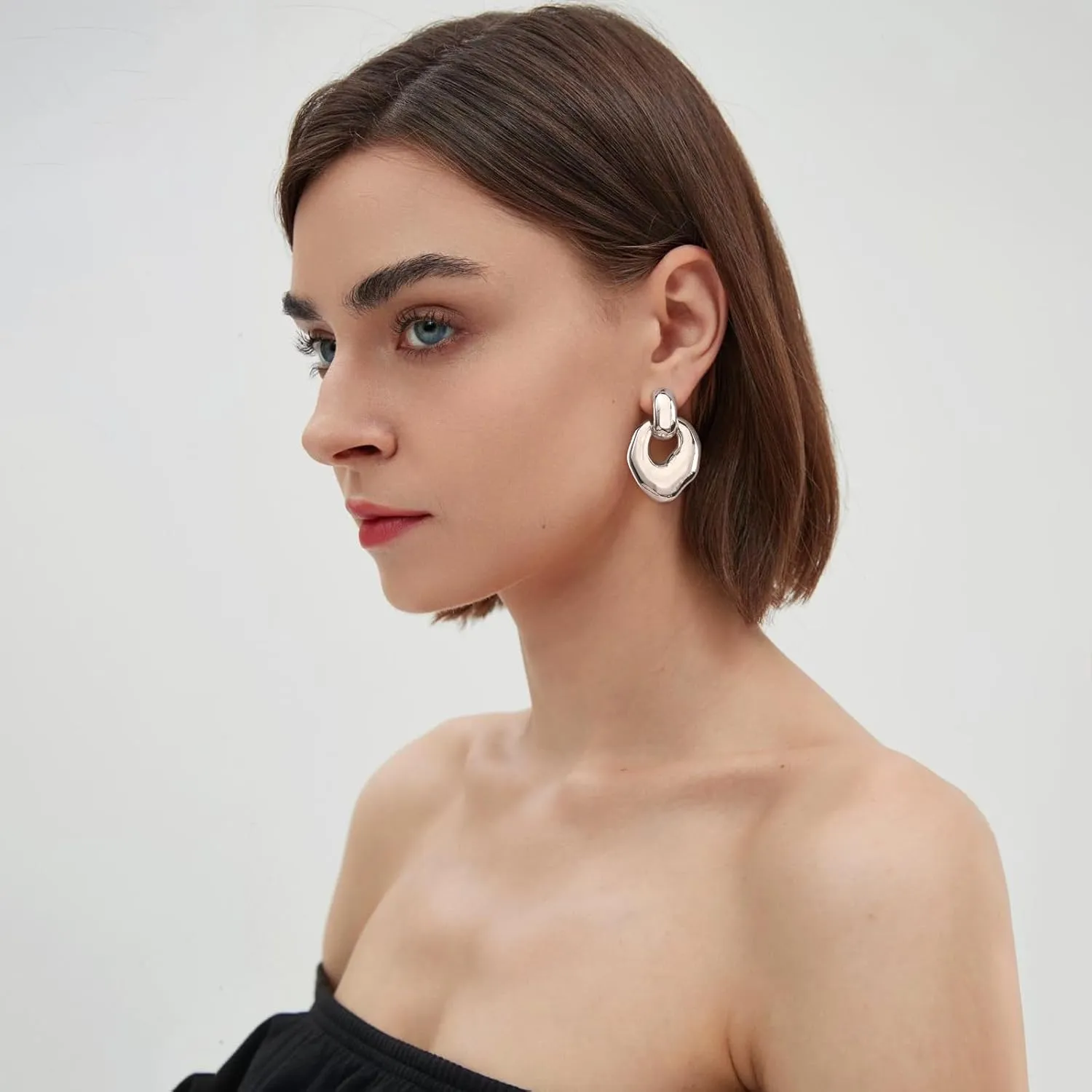 Gold Silver Hoop Dangle Earrings For Women Statement Retro Earrings Multiple Styles Jewelry for Birthday Party Jewelry