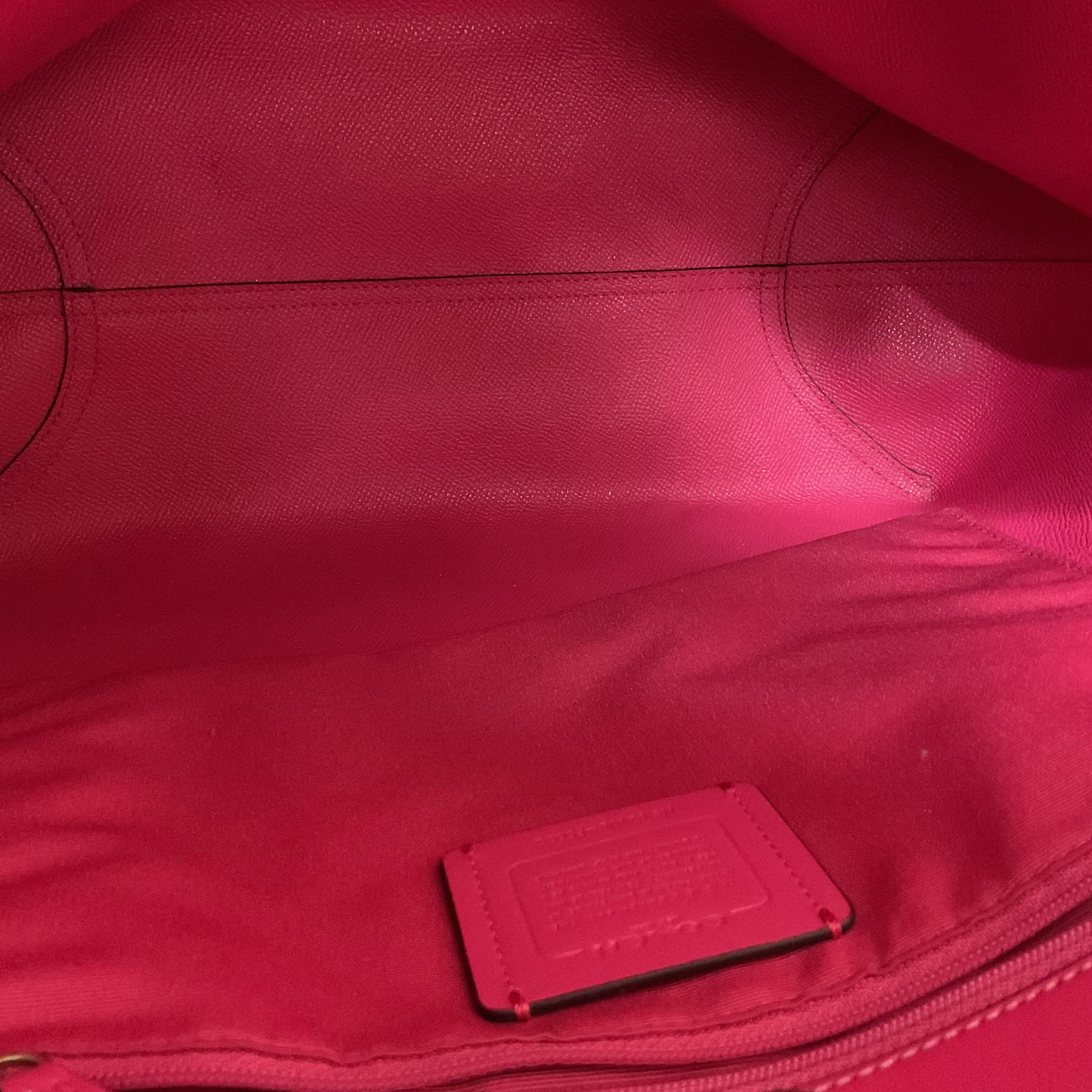 Handbag Designer By Coach In Brown & Pink, Size:Large