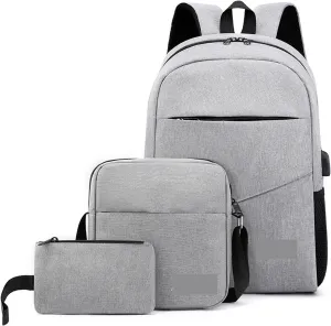 Hiking Backpack 3pcs Backpack Set Shoulder Bag Men Women Laptop Backpack Small Pocket for Outdoor Camping Travel Fits Up to
