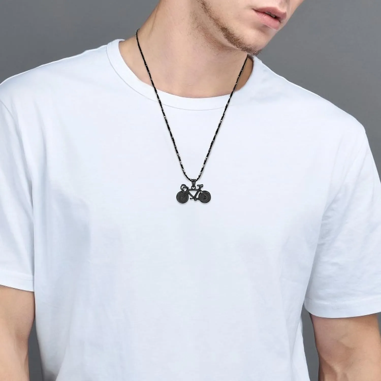 Imrsanl Bicycle Cremation Jewelry for Ashes Bike Urn Necklace for Men Women Keepsake Memorial Ash Jewelry