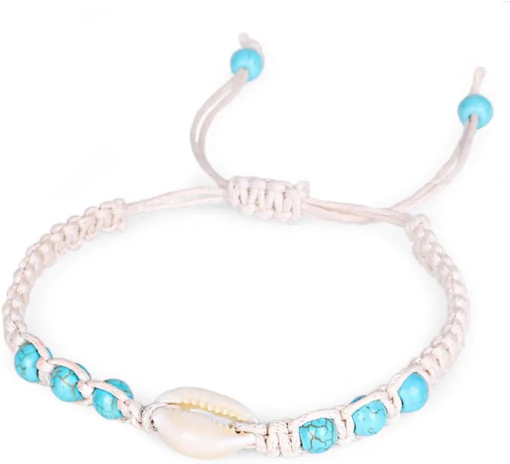 KESYOO 2Pcs Elegant Handmade Woven Shell Bracelet for Women Stylish Hand Jewelry for Birthdays Anniversaries and Special Occasions Present for Friends