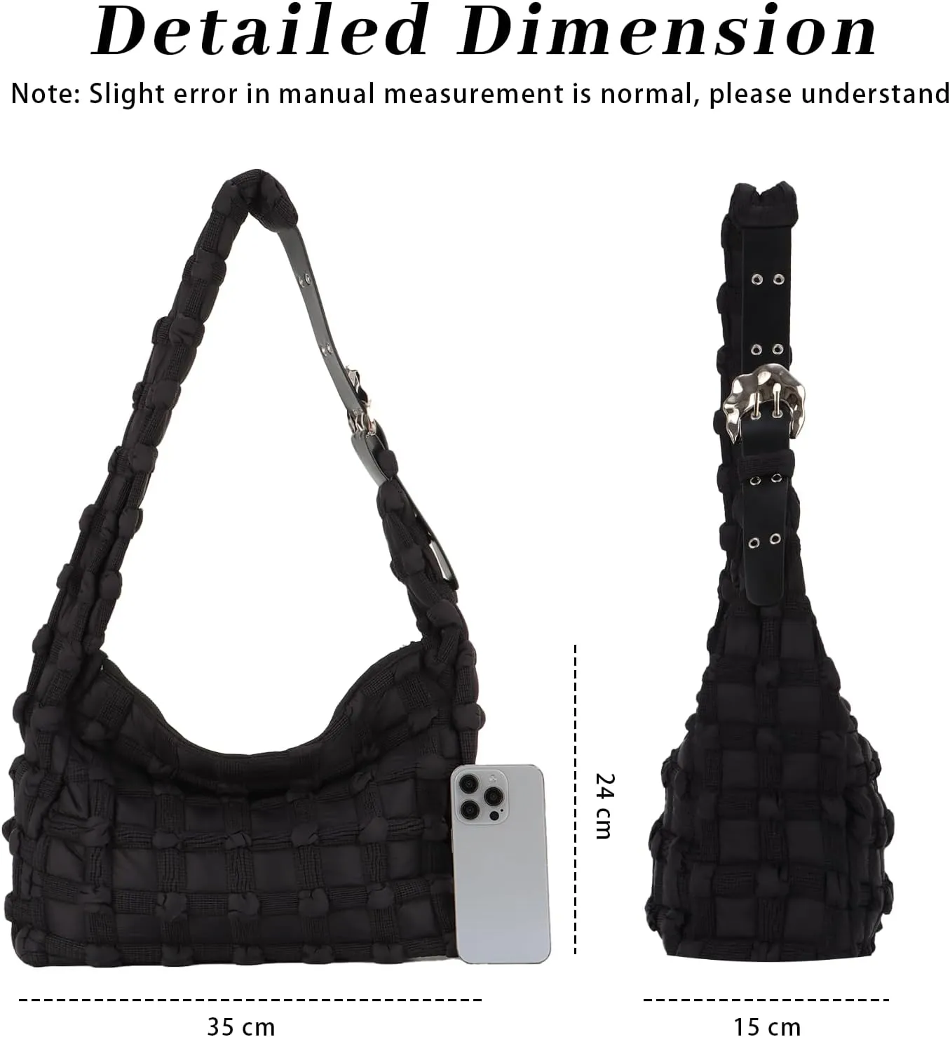 Lanpet Puffer Tote Bag for Women Large Lightweight Nylon Tote Bag Quilted Carryall Bag Soft Puffy Crossbody Bag Hobo Handbags