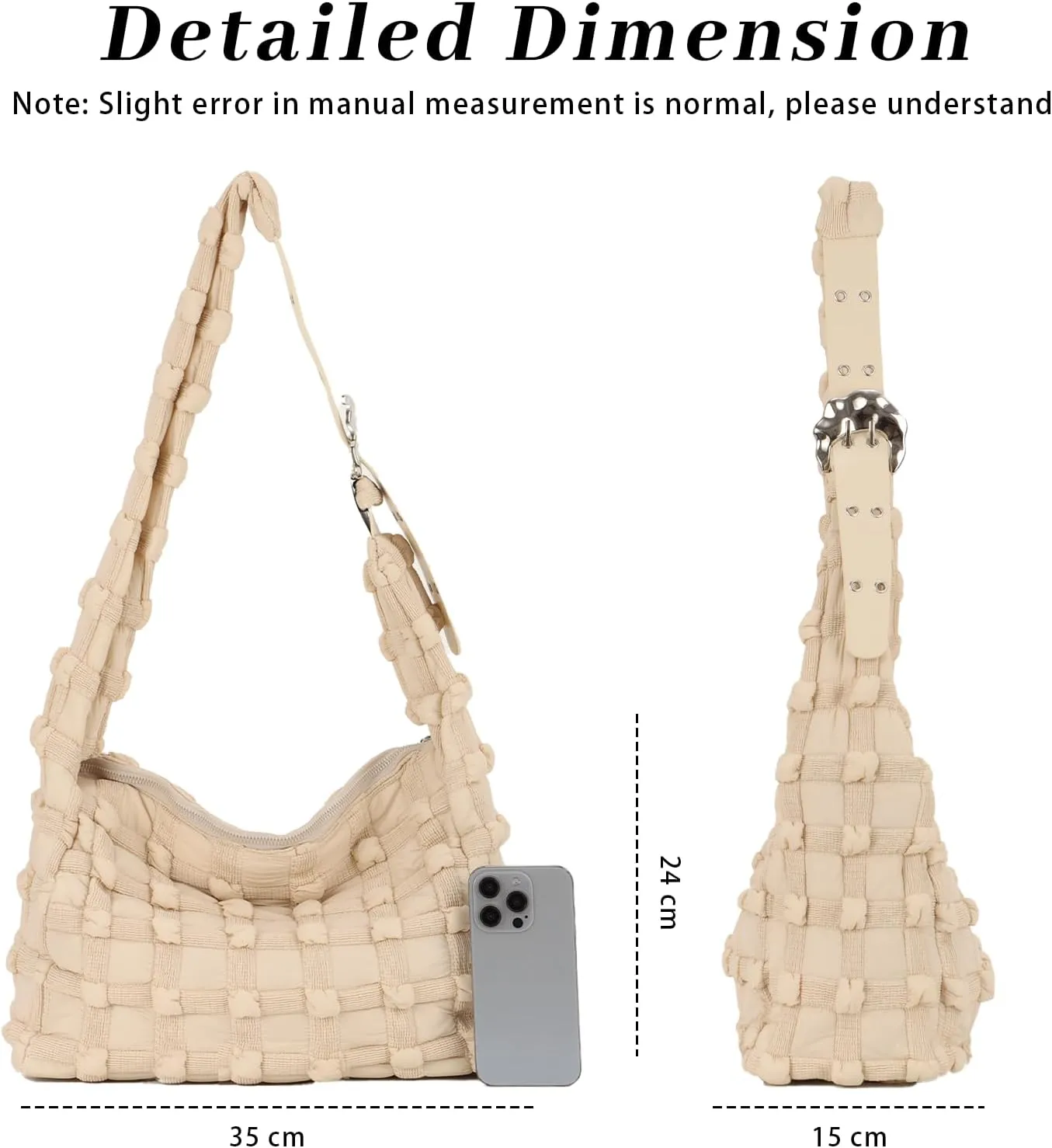 Lanpet Puffer Tote Bag for Women Large Lightweight Nylon Tote Bag Quilted Carryall Bag Soft Puffy Crossbody Bag Hobo Handbags