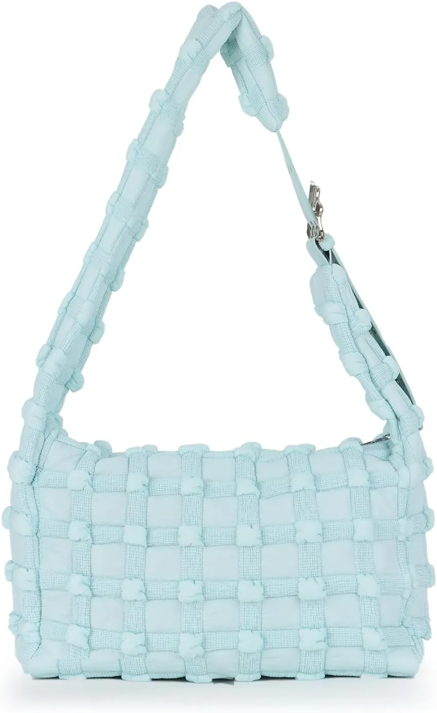 Lanpet Puffer Tote Bag for Women Large Lightweight Nylon Tote Bag Quilted Carryall Bag Soft Puffy Crossbody Bag Hobo Handbags