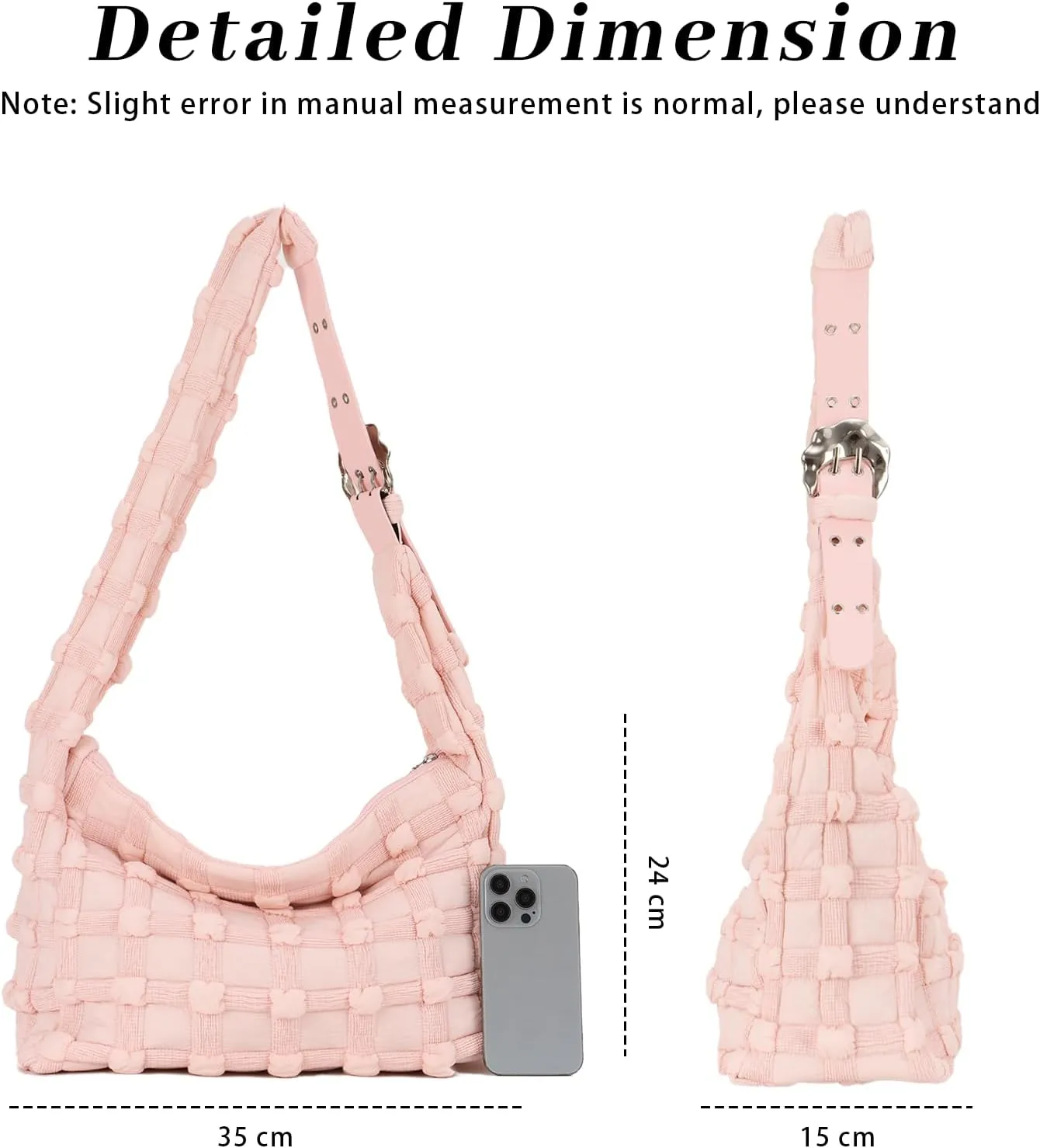 Lanpet Puffer Tote Bag for Women Large Lightweight Nylon Tote Bag Quilted Carryall Bag Soft Puffy Crossbody Bag Hobo Handbags