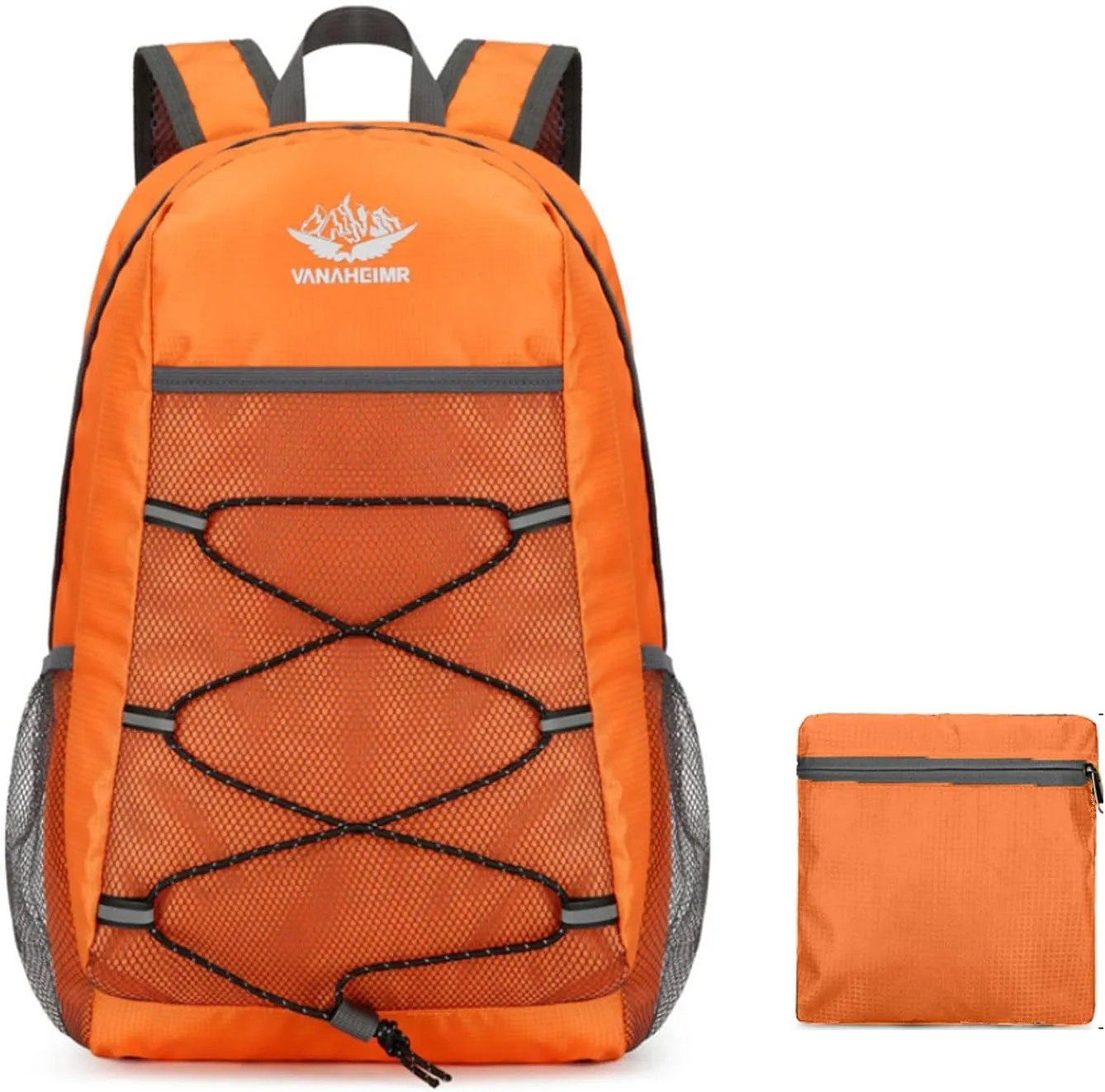 Lightweight Foldable Hiking Daypacks Backpack for Outdoor Travel Camping (Orange)