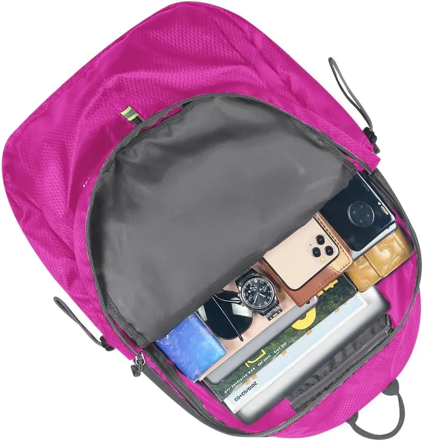 Lightweight Packable Foldable Backpack,Hiking backpack,Travel Backpack (Rose Red)