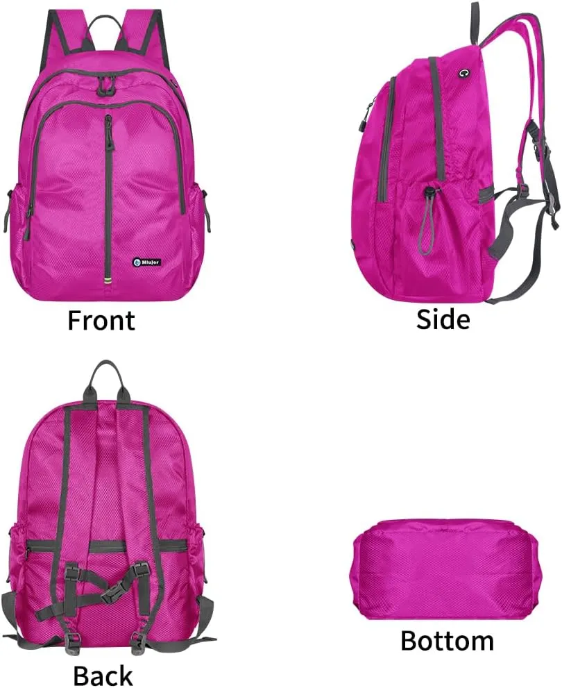 Lightweight Packable Foldable Backpack,Hiking backpack,Travel Backpack (Rose Red)
