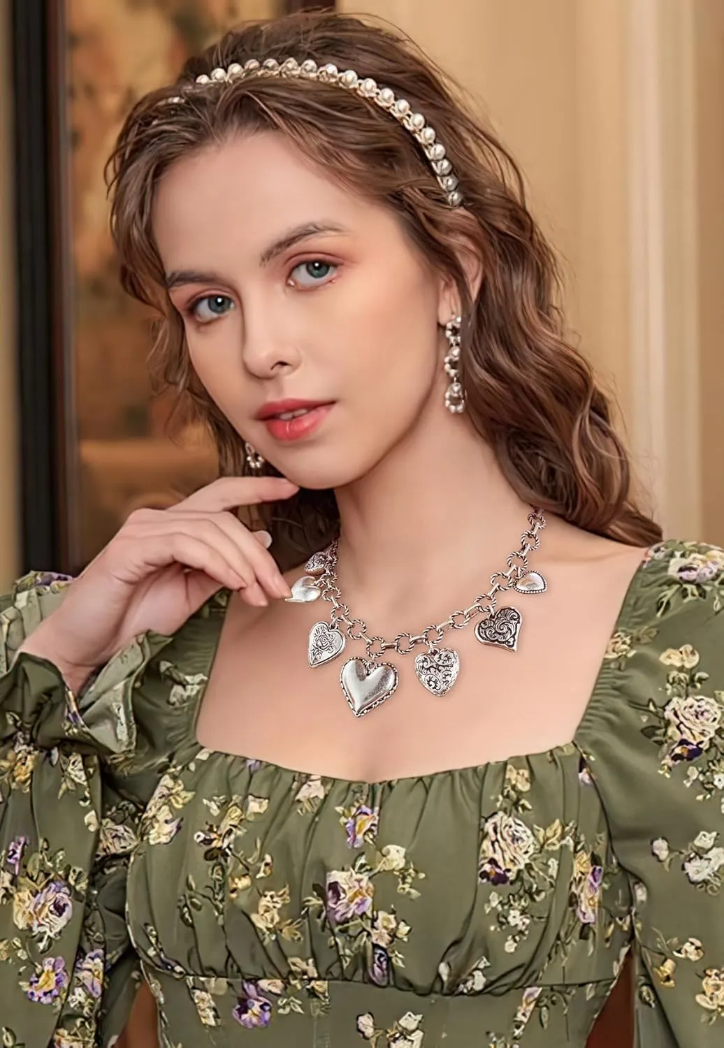 LILIE&WHITE Gold Heart Necklaces For Women With Different Heart Charms Gold Charm Sun Heart Necklace Coin Charms Fashion Jewelry Gift