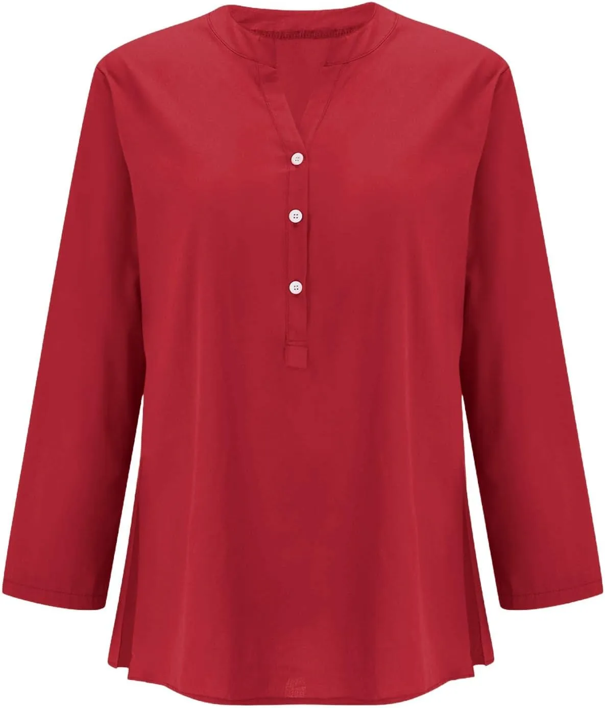 Linen Tops for Women 2025 Summer Button Down V Neck Shirts Casual Short Sleeve Loose T-Shirt Cotton Linen Blouse Tees