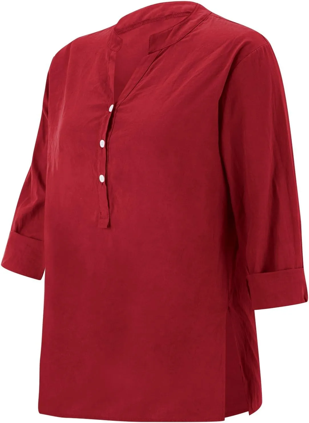 Linen Tops for Women 2025 Summer Button Down V Neck Shirts Casual Short Sleeve Loose T-Shirt Cotton Linen Blouse Tees