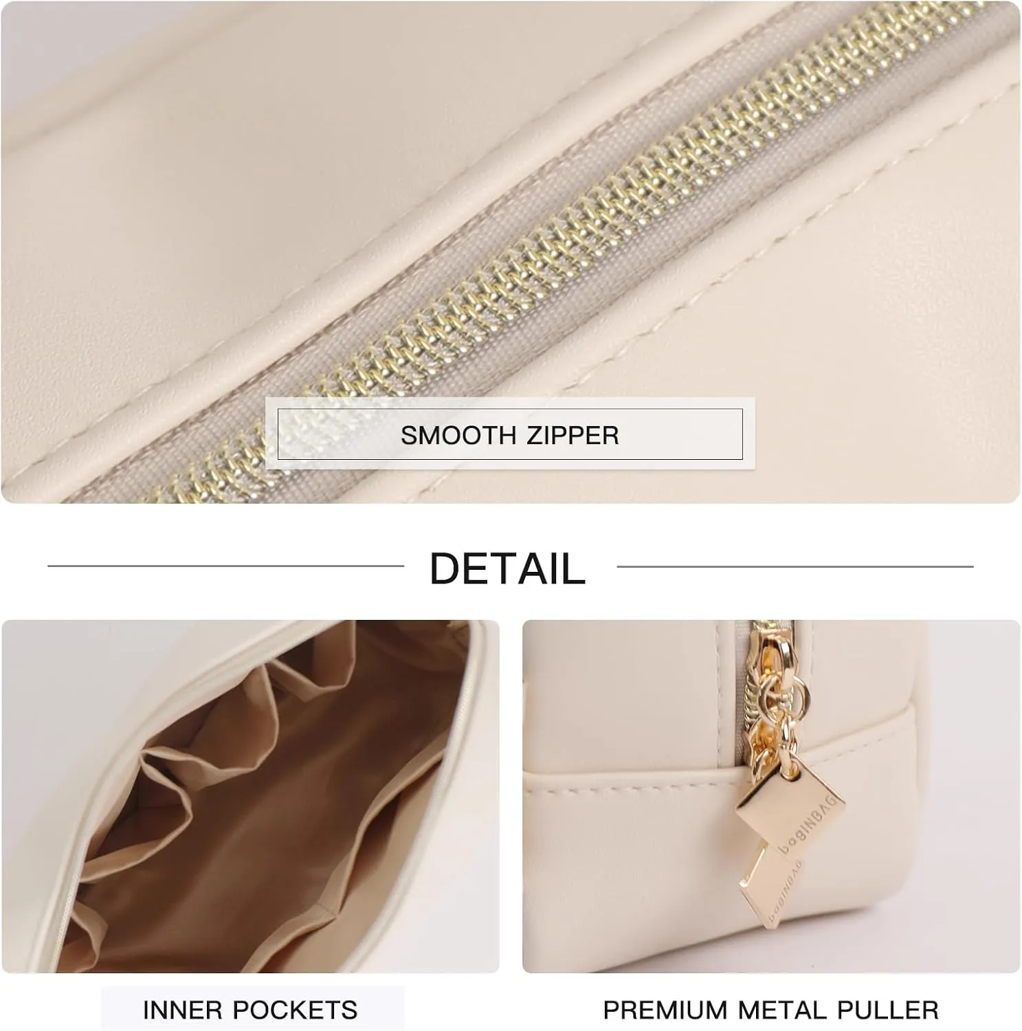 Makeup Bag with Handle, Large Capacity Cosmetic Bag,Water Resistent Make up Bag,Toiletry Zipper Pouch,Tech Bag,Electronic Organizer Travel Case,Storage Pouches for Organization Cream