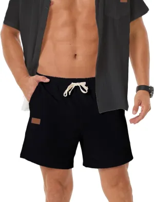 Mens 5 Inch Short Men Cotton Shorts Mens Sweat Shorts 5 Inch Inseam Cotton Shorts for Men Gym Shorts with Pockets