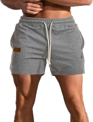 Mens 5 Inch Short Men Cotton Shorts Mens Sweat Shorts 5 Inch Inseam Cotton Shorts for Men Gym Shorts with Pockets