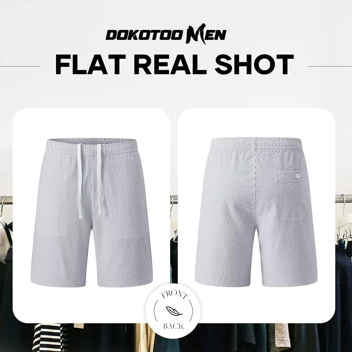 Mens Seersucker Shorts Casual Elastic Waist Drawstring Shorts Stretch Summer Beach Vacation Shorts with Pockets