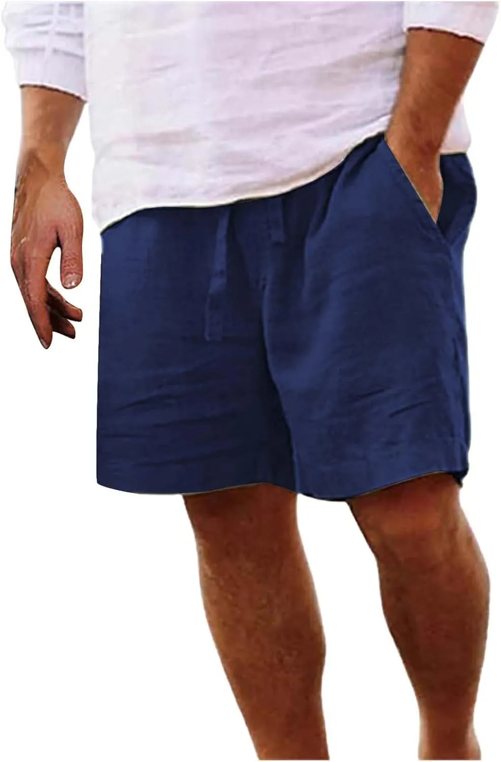 Mens Shorts Casual Men's Sports Shorts Beach Shorts Casual Cotton Linen Shorts Men Short Men Casual Fishing Shorts
