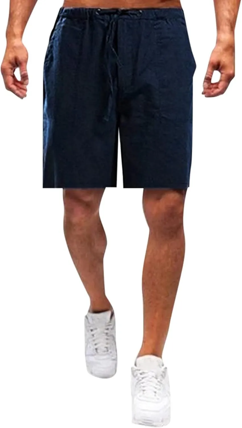Mens Shorts Casual Men's Sports Shorts Beach Shorts Casual Cotton Linen Shorts Men Short Men Casual Fishing Shorts
