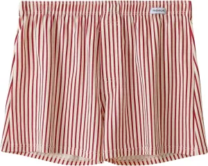 Men's Summer Lounge Shorts Striped Print Boxer Shorts Elastic Waist Casual Shorts Lightweight Comfy Undershorts