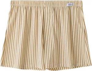 Men's Summer Lounge Shorts Striped Print Boxer Shorts Elastic Waist Casual Shorts Lightweight Comfy Undershorts