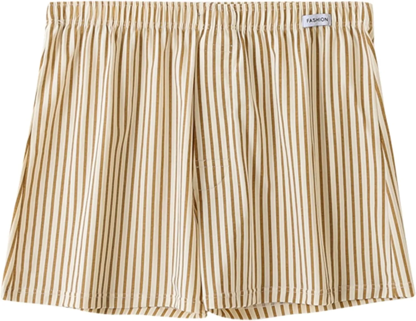 Men's Summer Lounge Shorts Striped Print Boxer Shorts Elastic Waist Casual Shorts Lightweight Comfy Undershorts