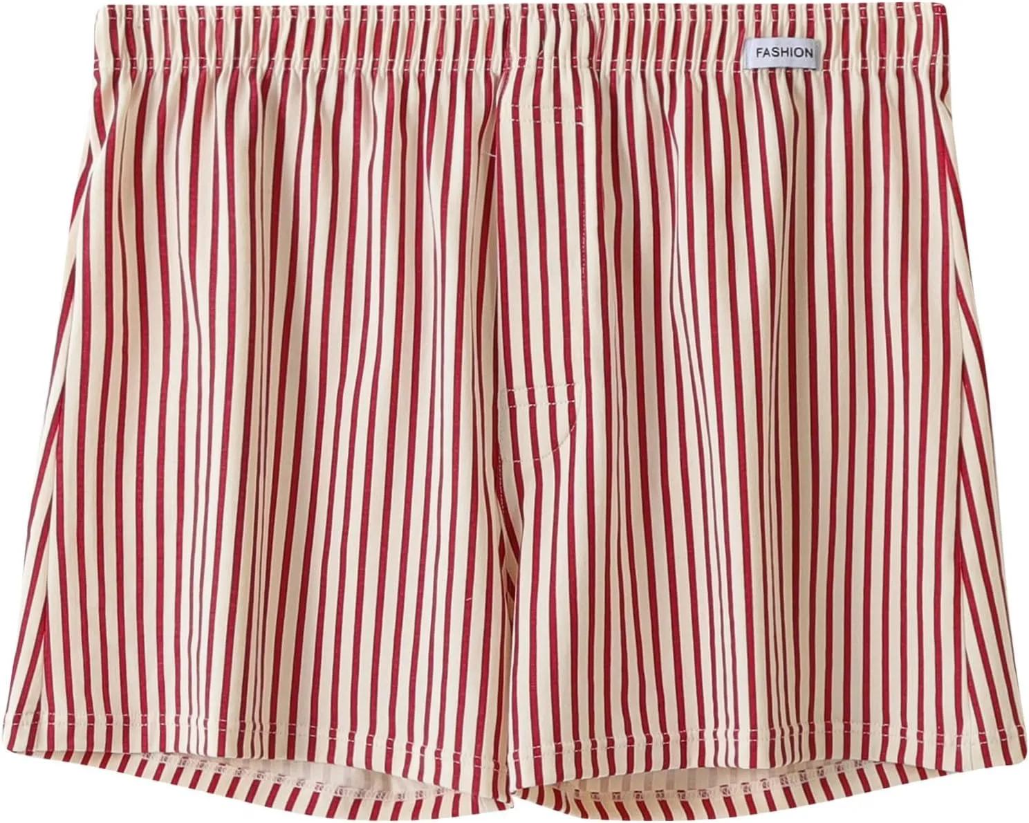 Men's Summer Lounge Shorts Striped Print Boxer Shorts Elastic Waist Casual Shorts Lightweight Comfy Undershorts