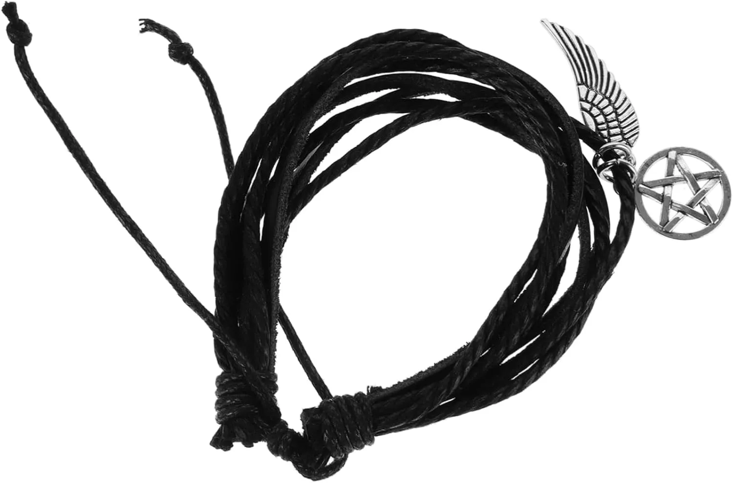 Men's Trendy Double-Layered Woven Wing Bracelet Braided String Fashion Accessory