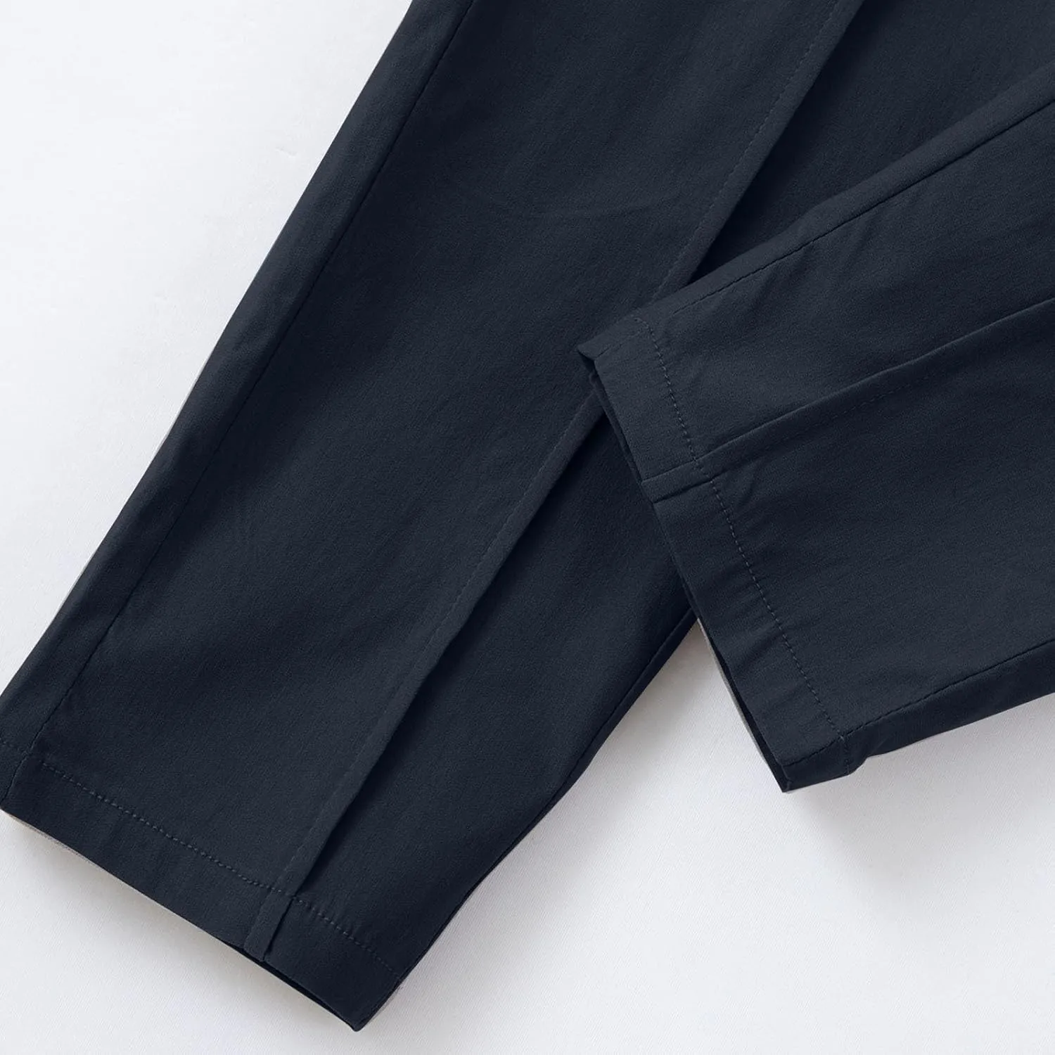 Men's Twill Jogger Pants Elastic Waist Drawstring Chino Pants Slim Fit Casual Dress Trousers with Pockets
