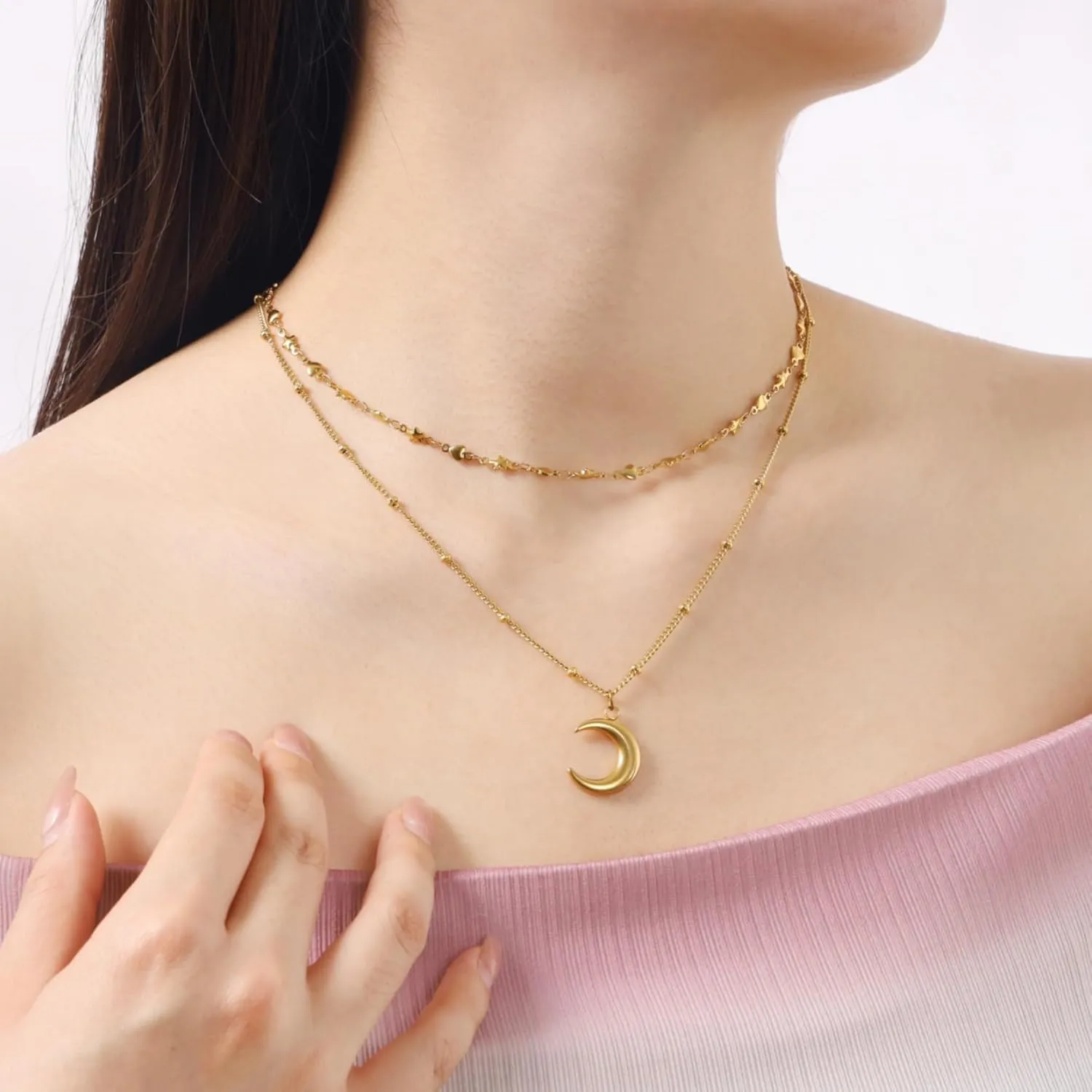 MILAKOO Bohemian Style Choker Neckace Set for Women Goth Retro Choker Layered Pendant Necklace Gifts for Her