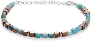NirvanaIN Turquoise and Hematite Gemstone Bracelet, Sterling Silver Bracelet, Turquoise Beaded Bracelet, Handmade Jewelry, Turquoise Jewelry