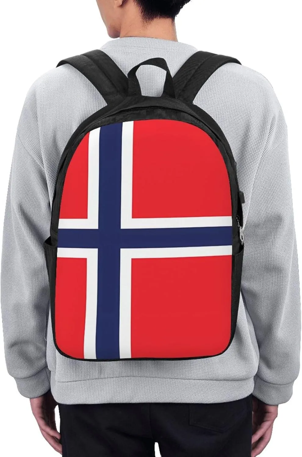 Norway Norwegian Flag Laptop Backpacks Travel Backpack Casual Business Daypack Sport Rucksack Computer Bag Fits up to 17 Inch Notebook with USB Port