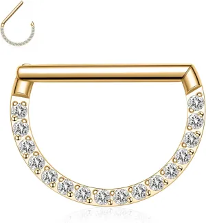Nose Ring Straight Rod Septum Jewelry 16G & 18G - Daith, Conch, Tragus & Helix Piercing Jewelry - Surgical Steel